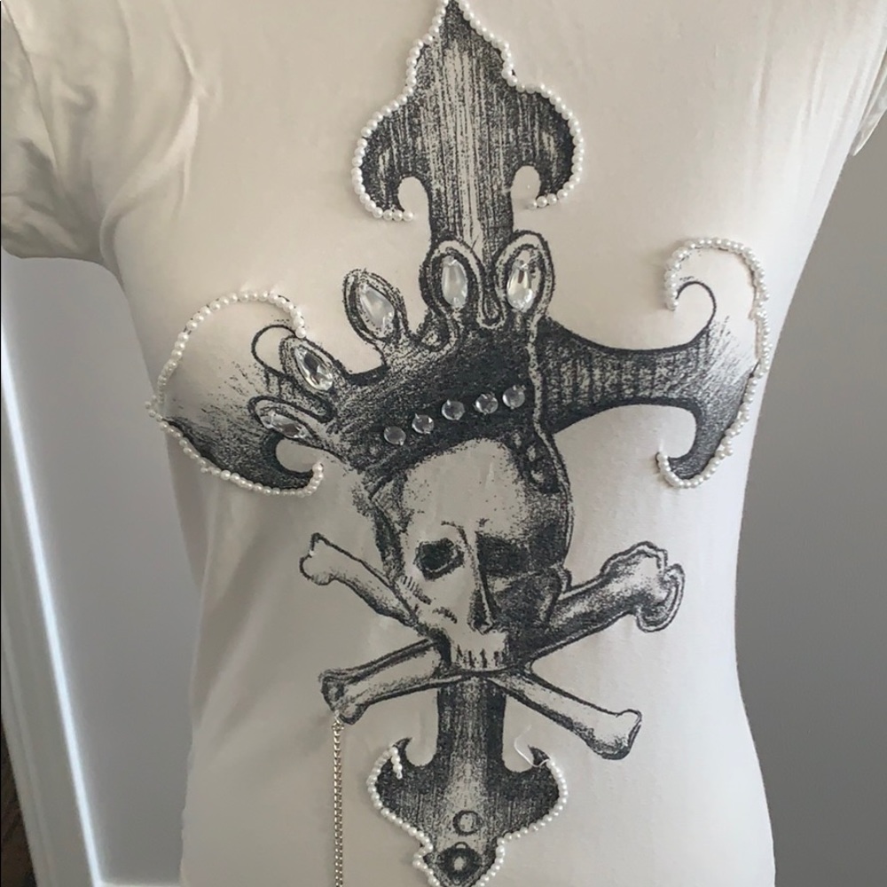 Vintage Dolce & Gabbana Skull White T-shirt - Picture 2 of 6